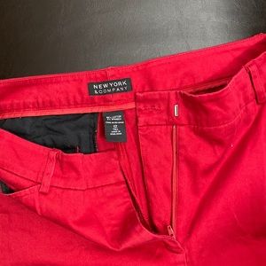 Women red slacks. Size 12 Tall.
